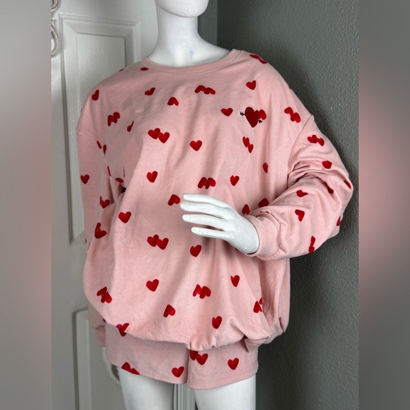Carter’s 2 Piece Fleece Pink Heart Print Pajamas Size XL. #001L - Picture 2 of 14